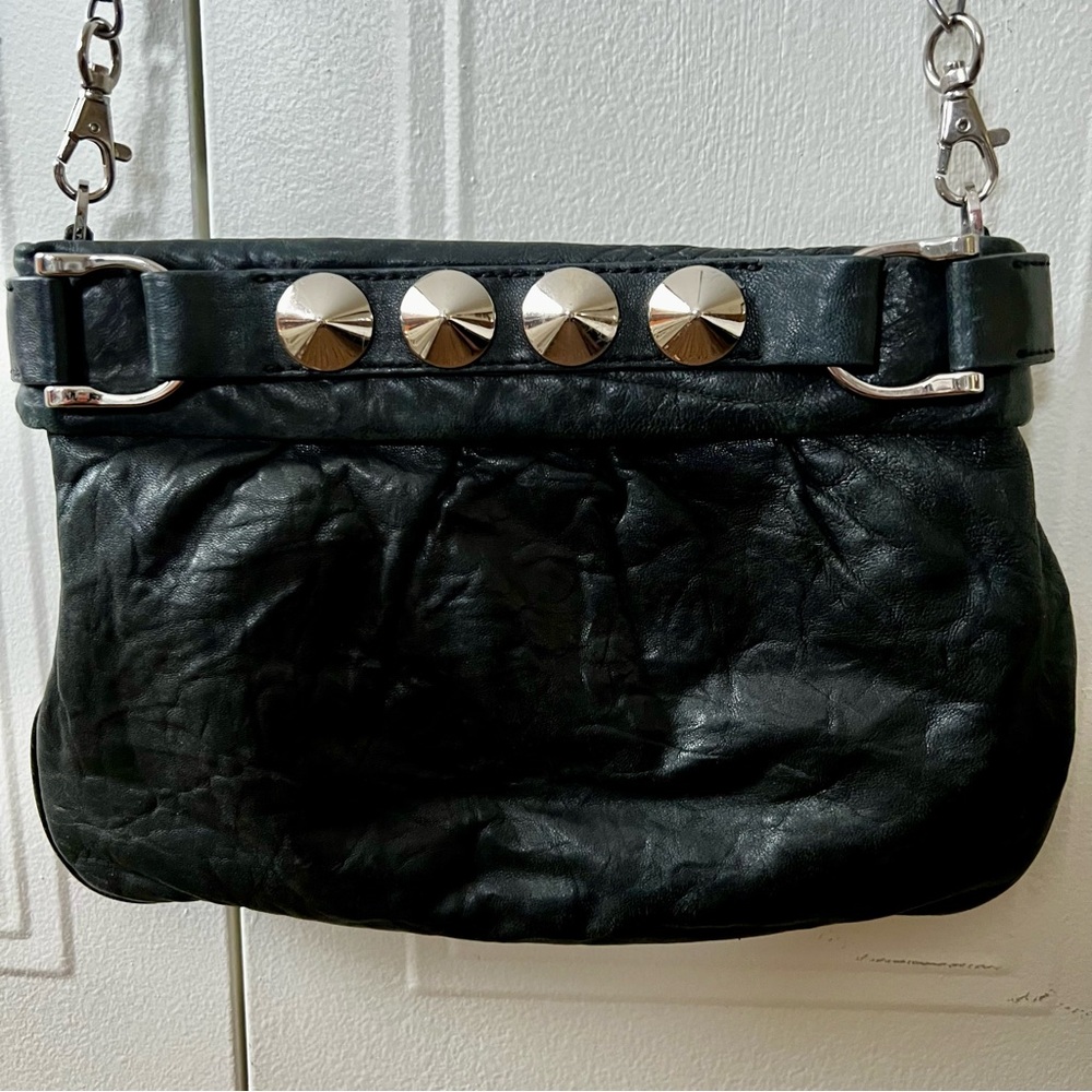 BE&D Black Leather Studded Bag
